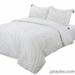 Wave Line Style Duvet Cover Set with Button Closure