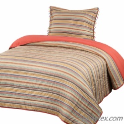 Printing Microfiber Bedspread/Quilt Sets Queen with Tassel