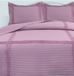 Elegant Luxurious Ruffle Ribbon 3 piece Quilt Bedspread Set