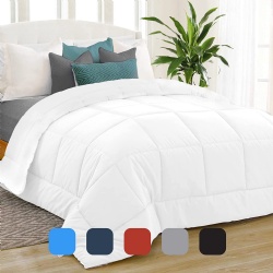 Two Way Reversible Comforter Queen Size - Hotel Duvet Insert - Quilted Down Alternative Comforter - Thick Comforter with Corner Tabs