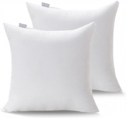 Throw Pillow Inserts Set of Insert White Forms Soft Microfiber 2 18 X 18  Inches