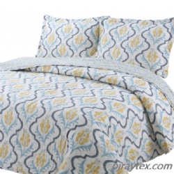 Printing Quilted Bedcover Polyester Hot Sale with Colorful Pattern