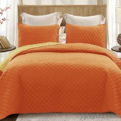 Diamond Ultrasonic Bedspread Coverlet with Pillowcase