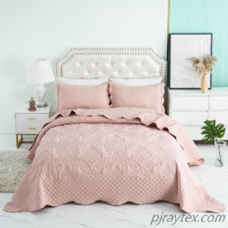 Embroidery Bedspread Set 3pcs with Joint Border