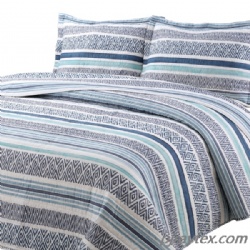 Striped Pattern Printed Quilted Bedspreads Queen Size 90