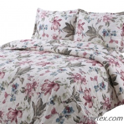 Quilt Set Coverlet,Flower Pattern, Lightweight Design for All Season