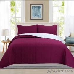 Soft Warm Ultrasonic Reversible Coverlet Bedspread Set