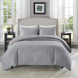 Square Stitching Coverlet Set