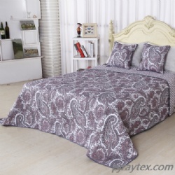 3-Piece Fine Printed Quilt Set Reversible Bedspread Coverlet King