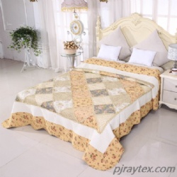 3-Piece Reversible Bedspread Coverlet Quilt Set Real Patchwork