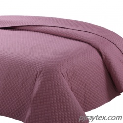 Lightweight Microfiber Bedspread Set Modern Style Diamond Pattern