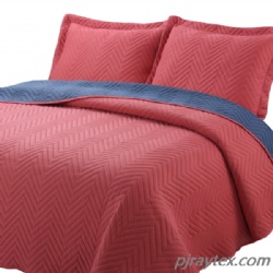 3-Piece Cozy Hypo-allergenic Jersey Quilt set Machine Washable