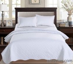 White Pinsonic Summer quilt, Bedspread Coverlet The Copper Pattern quilt set