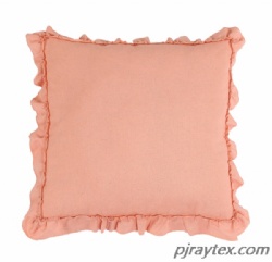 Square Cushion Cases with Ruffle Edges, Polycotton Pillow Cover