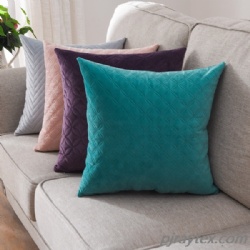 Velvet Pillow Cases with Pinsonic , Soft Square Cushion Cover for Couch Sofa