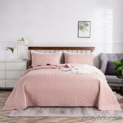 Quilted Solid Bed Cover Set