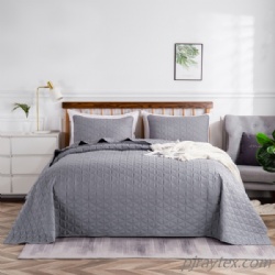 Quilted Solid Coverlet set