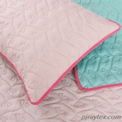 Ultrasonic quilts set 3pcs, solid bedspread with pillowcase